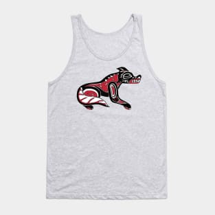 Pacific Northwest  Coast Native Haida Wolf Tank Top